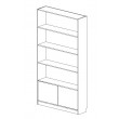 Bookshelf with Bottom 2 door Cupboard 